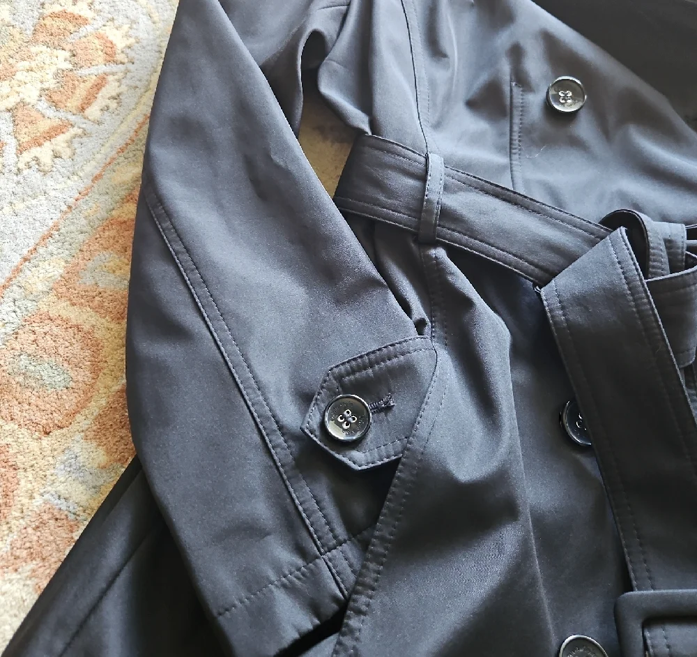 Calvin Klein Midnight Blue Trench Coat - Picture 6 of 7